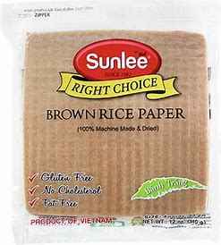 BROWN RICE PAPER SUNLEE 22CM